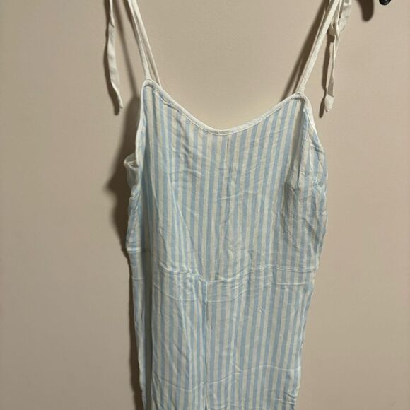 Tularosa Revolve Jacqueline Jumpsuit in Blue Stripe Pinstripe- Size XS - Picture 3 of 8